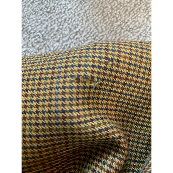 T. Harris London 100% Wool Sport Coat Blazer Suit Jacket Houndstooth Brown 46L - Picture 10 of 10